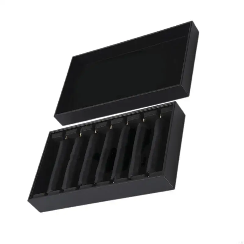 

Поднос для хранения колец с пылезащитной крышкой, элегантный ящик для хранения ювелирных изделий, органайзер для колец из кожи