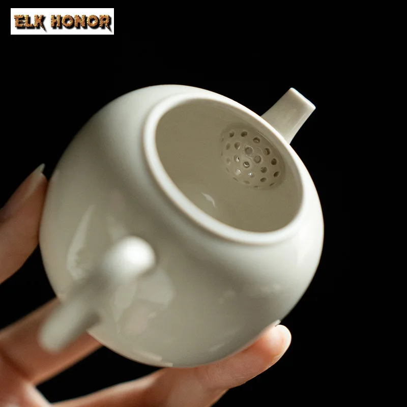 110ml Japanese Grass Wood Grey Teapot Creative Pot Household Tea Soaking Kettle with Infuser Tableware Accessories Collection