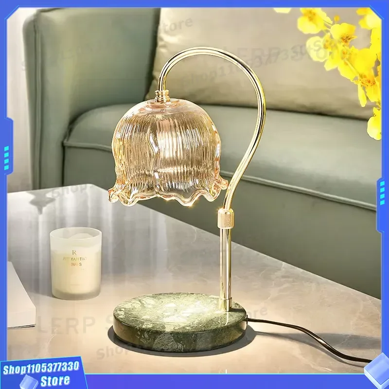 GU10 Electric Aromatherapy Burner Candle Warmer Lamp for Home Bedroom Decoration Essential Oil Heater Light Source Device