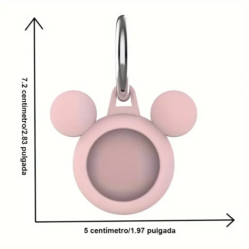 Cute Cartoon porta-capa protetora com chaveiro para Apple AirTag, capa de silicone macia, proteção completa contra arranhões para Air Tag