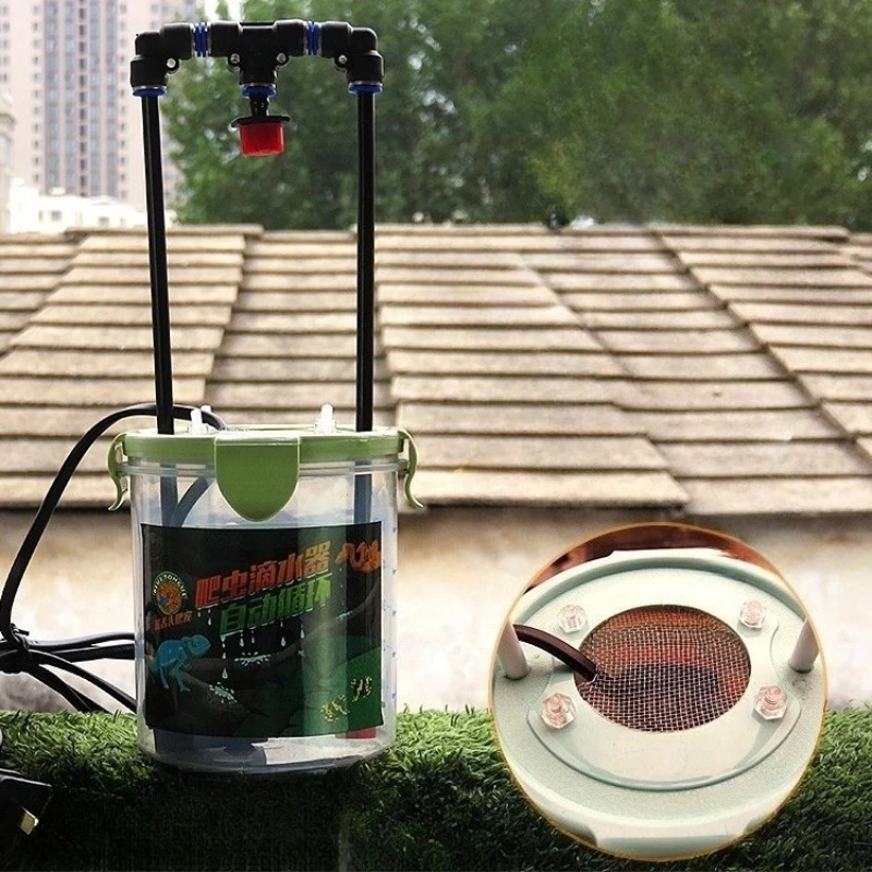 Reptile Water Dispenser Large Capacity Automatic Watering Fountain Chameleon Lizard Drinking Bottle Reptile Pet Water Dripper