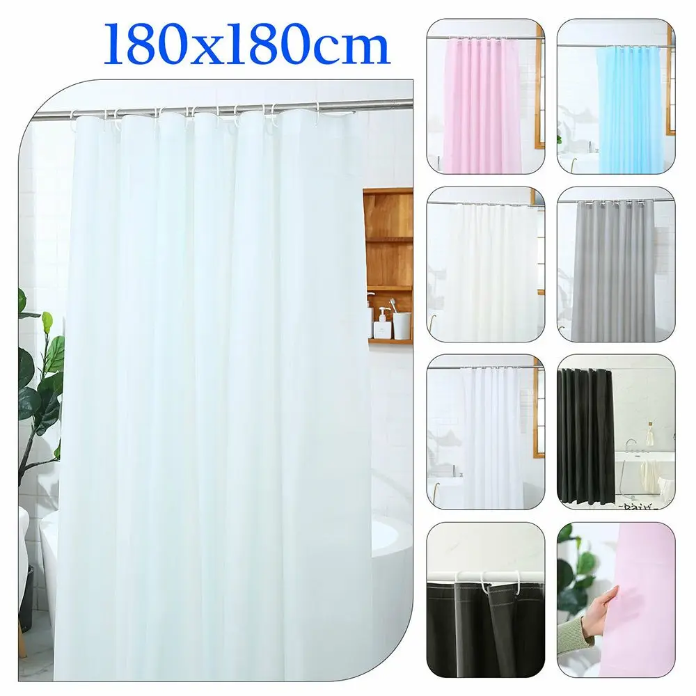 Waterproof Shower Curtain PEVA Thick Bathroom Screens With 12 Hooks Mildew Proof Durable Bathtub Curtains Home Living Room Decor