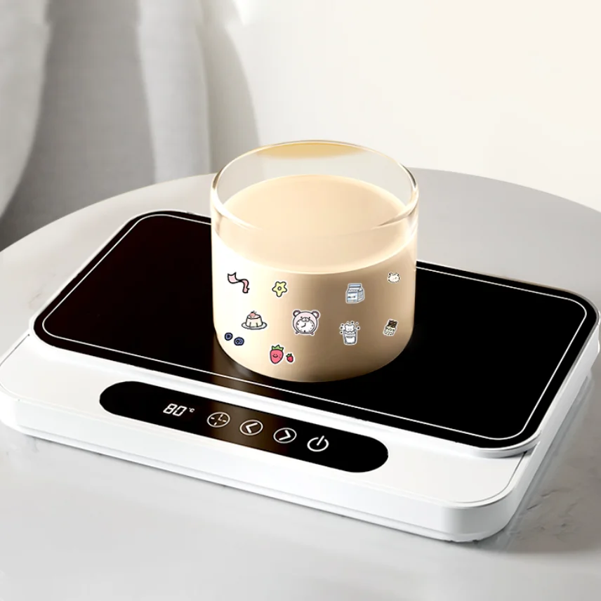 

Электрический подогреватель кружек, 50 Вт, подогреватель чашек с 9 передачами, контроль температуры, нагреватель для кофе, молока, для домашнего офиса, 220 В