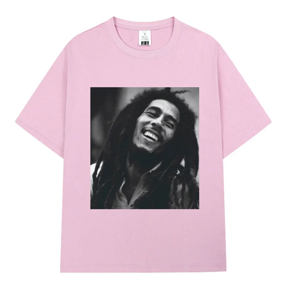 Reggae Music Originator Bob Marley Graphic T Shirt Men Fashion Vintage T-shirt Cotton Casual Oversized Short Sleeve T-shirts