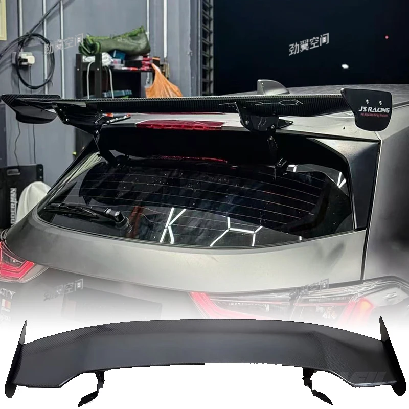 For Honda Fit Hatchback JS‑Style 1.2M Universal Real Carbon Fiber Rear Spoiler Car Modification Accessories Decoration