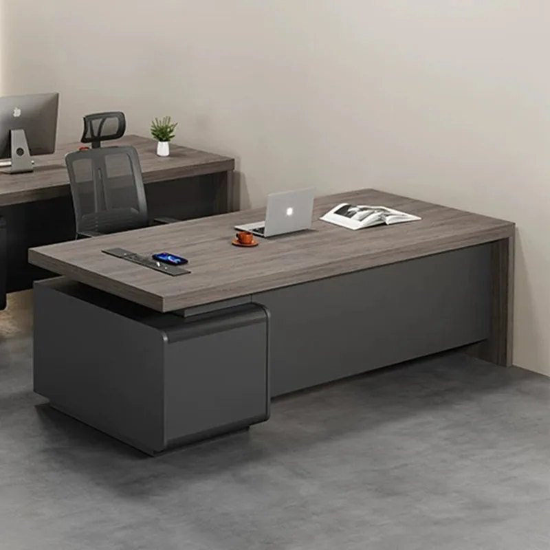 Display Aesthetic Office Desk Modern Wooden Computer Decoration Office Desk Organizers Storage Meuble Bureau Home Furniture