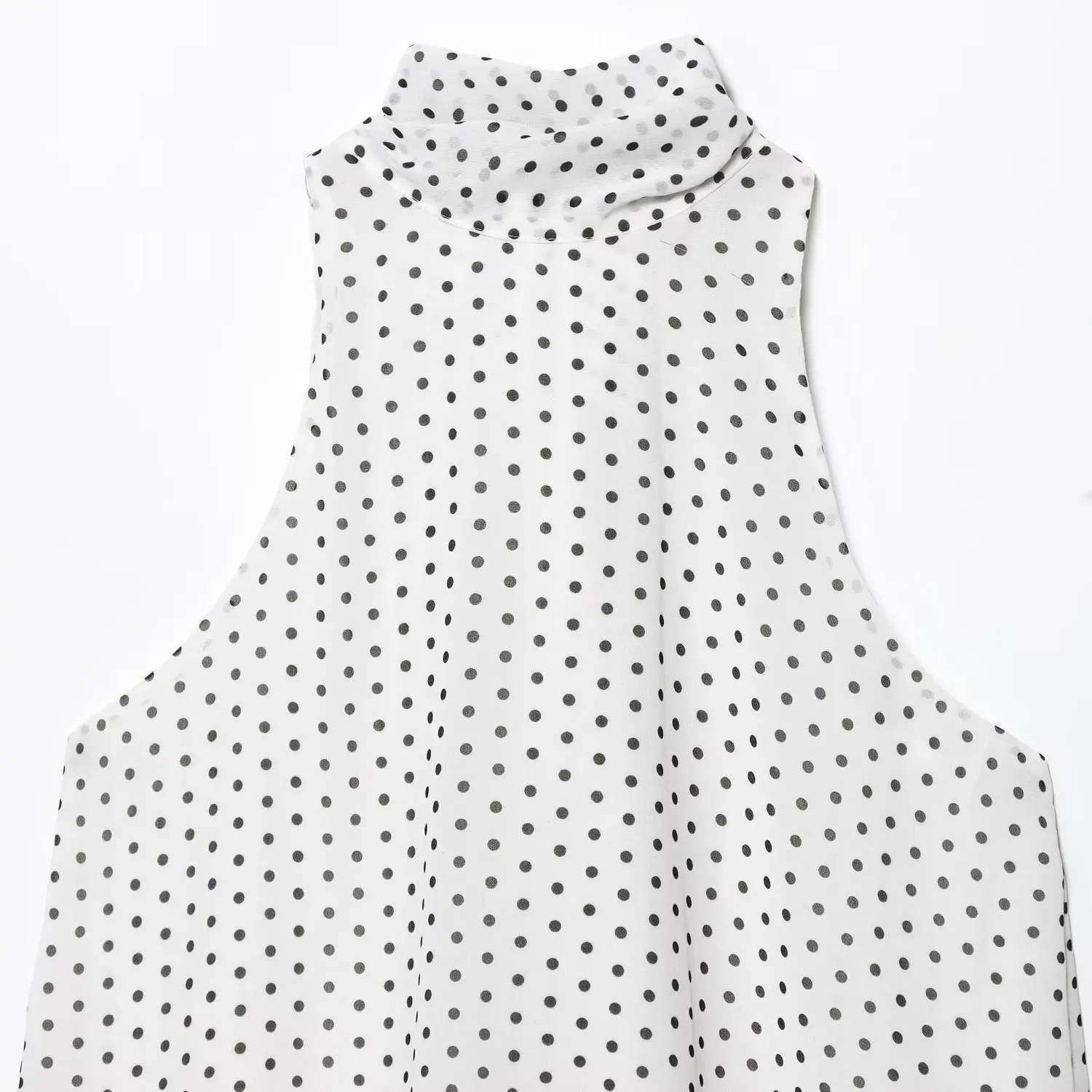 JNLEAOG Damska Modna Bluzka w Kropki z Dekoltem w Serek, Jesienna Nowość, Seksowna, Luźny Krój, Poliester, Cienka, Wyszczuplająca, Okrągły Dekolt