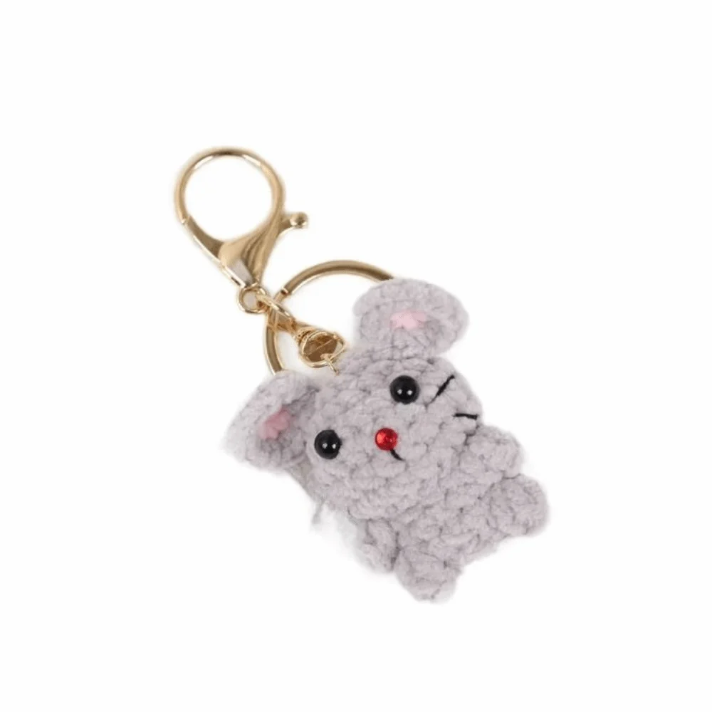 Handmade Chinese Zodiac Keychain Mini Size Knitting Doll Monkey Doll Keychain Custom Design Creative Weaving