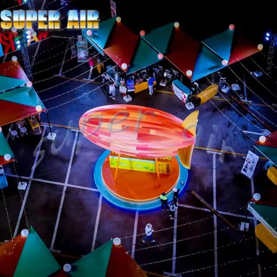 Business-Anpassung, aufblasbares aufblasbares Weltraumschiff-Spielzeug mit Beleuchtung für Aktivitäten