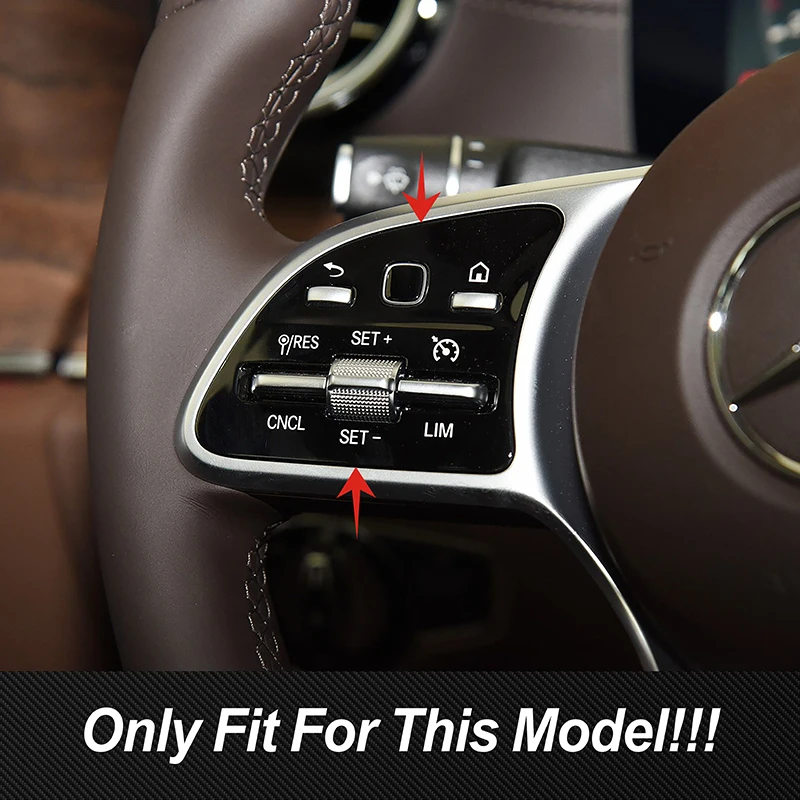 

Горячие наклейки для интерьера из алюминиевого сплава, автомобильная консоль, кнопка на руле, панель с блестками, отделка для Mercedes Benz W167 X167 X247 W247