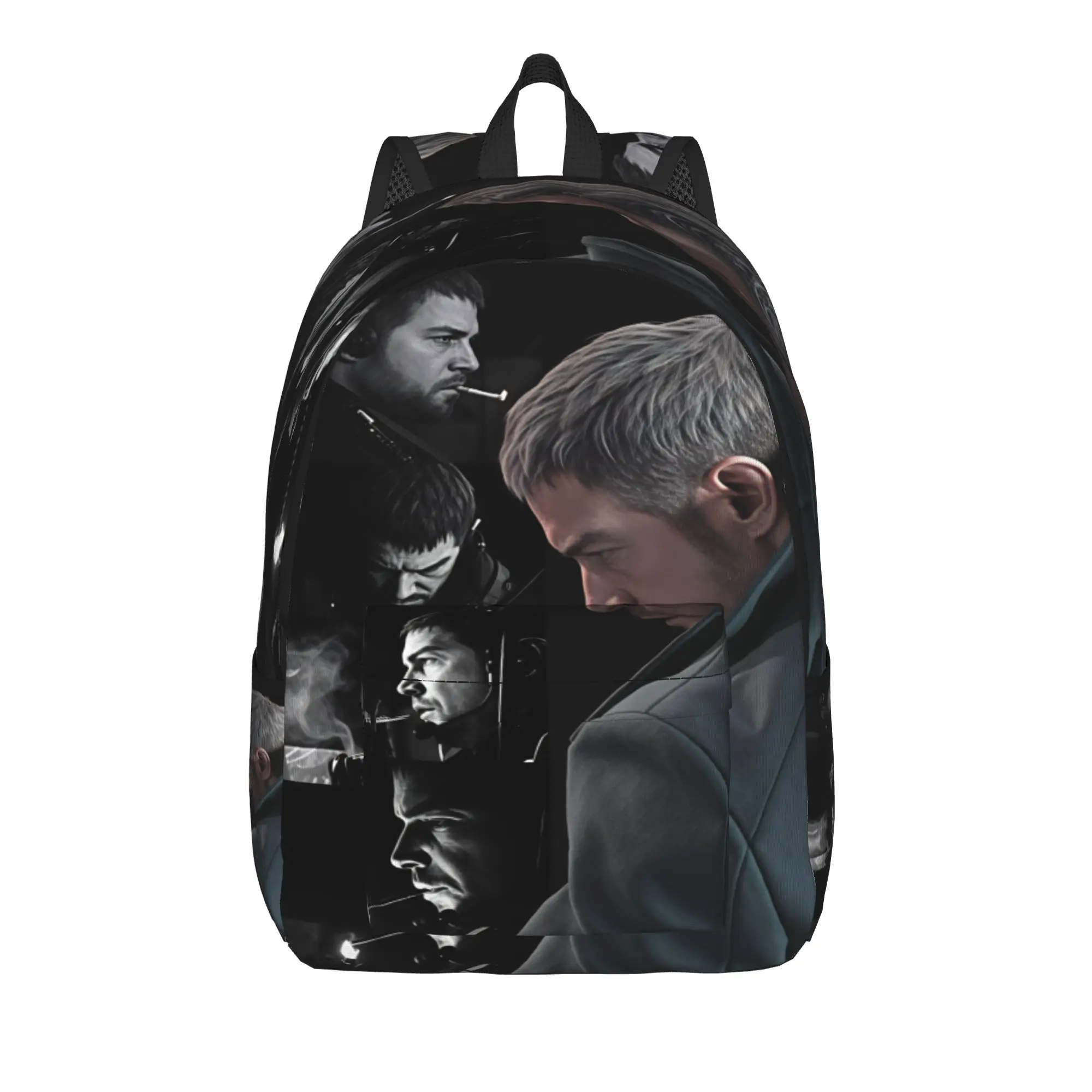 Chris Redfield Resident Evil Backpack  Female Polyester Travel Backpacks Large Cool High School Bags Rucksack