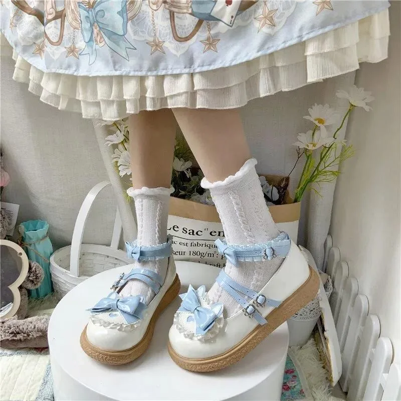 Spring 2023 Japanese JK Uniform Cute Little Leather Shoes Round Head Woman Retro Lolita Single Shoes