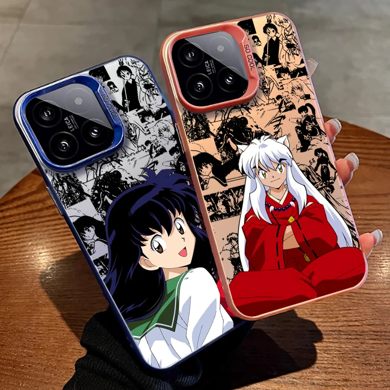 Inuyasha Anime Cartoon For Xiaomi 14T 12T 13T Poco F3 F4 M2 M3 M5s X3 X5 M6 Pro GT Plus C65 Colorful Silver Phone Case