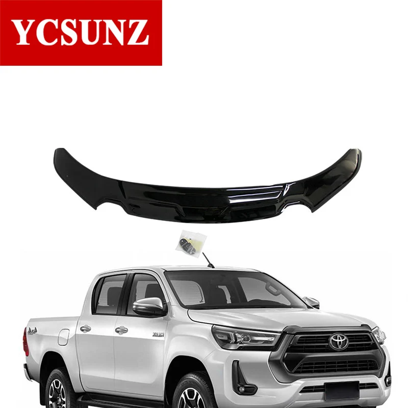 

Acrylic Car Bonnet Guard For Toyota Hilux 2021 accessories Tinted Guard Bug Shield Hood Deflector New Car-Stylings