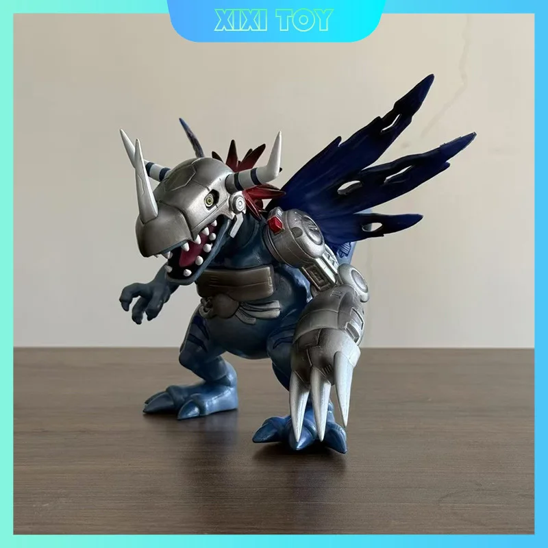 Digimon 18cm Greymon XW Variation Machinery Blue Greymon Anime Action Figure Collectible Toy Ornament Model Birthday Gifts