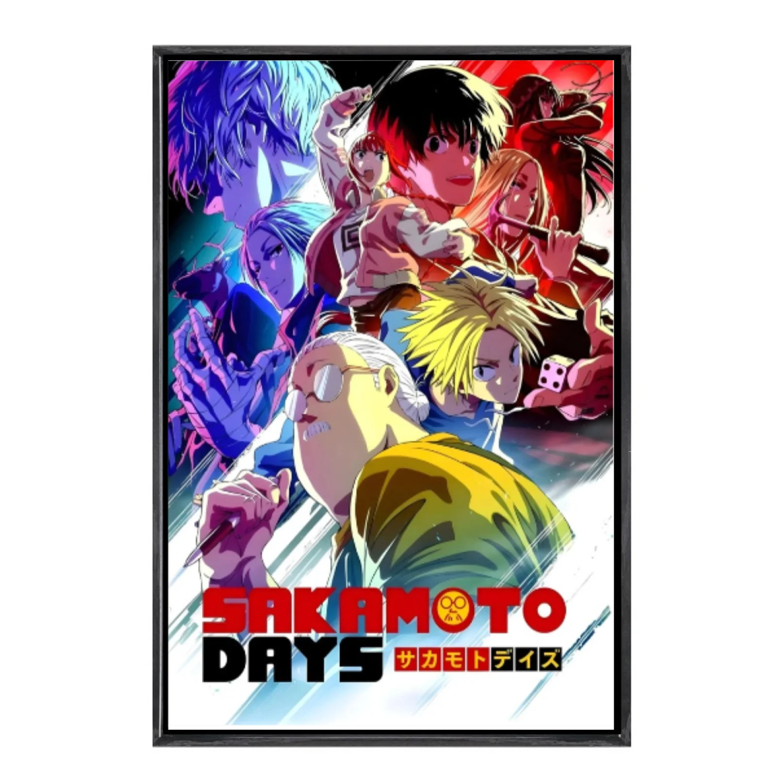 

Japanese Manga Multi-Size Canvas Poster Double Framed Wall Art, Sakamoto Days Home Decor for Living Room Bedroom