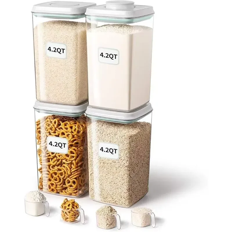 Large capacity microwave oven heating safe kitchen food storage box, can store rice noodles, 2050 ml, rectangular sealed