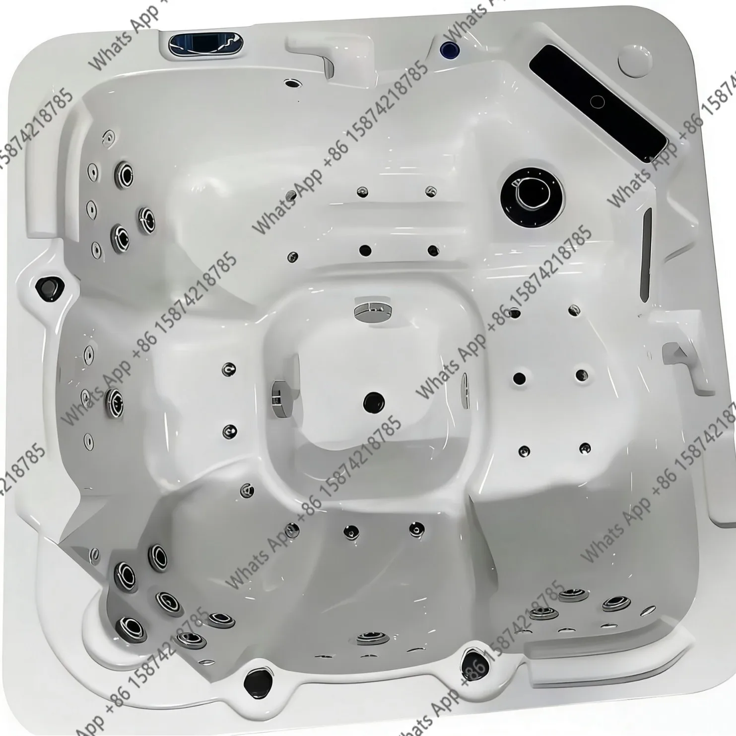 Kk 5 Seats Cloud Blue Acrylic Outdoor Smart Surfing Massage SPA Bath Villa Hotel Thermostatic Heating Cylinder