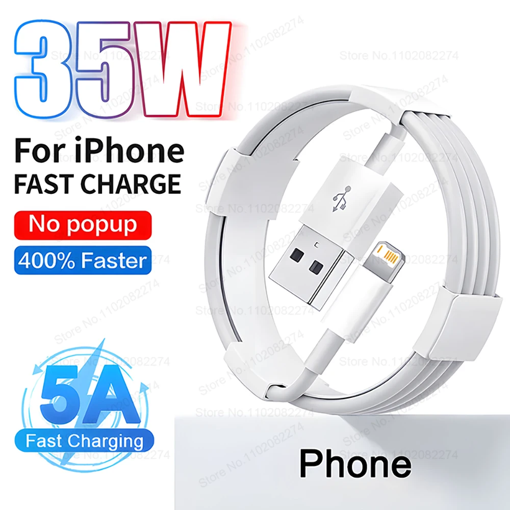 PD 35W Fast Charge USB Cable For iPhone Charger Cable 14 13 12 11 15 16 Pro Max Plus iPad Air USB C Type C Data Line 0.25M 1M 2M