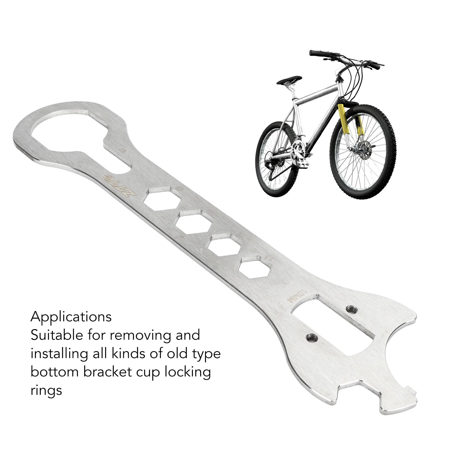 BB Wrench Bottom Bracket Wrench Bottom Bracket Wrench Stainless Steel Bike BB Removal Tool for Bottom Bracket Cup Install Repair