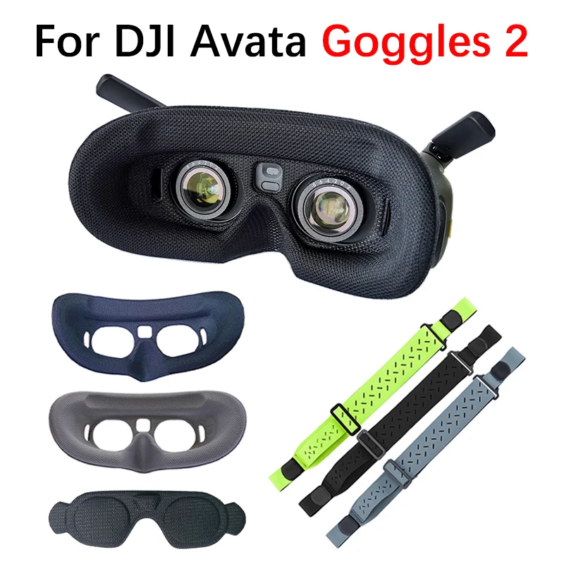 For DJI AVATA Drone Goggles 2 Eye Mask Leak-proof Light-shielding Sponge Cover Blindfold Adjustable Headband Accessories