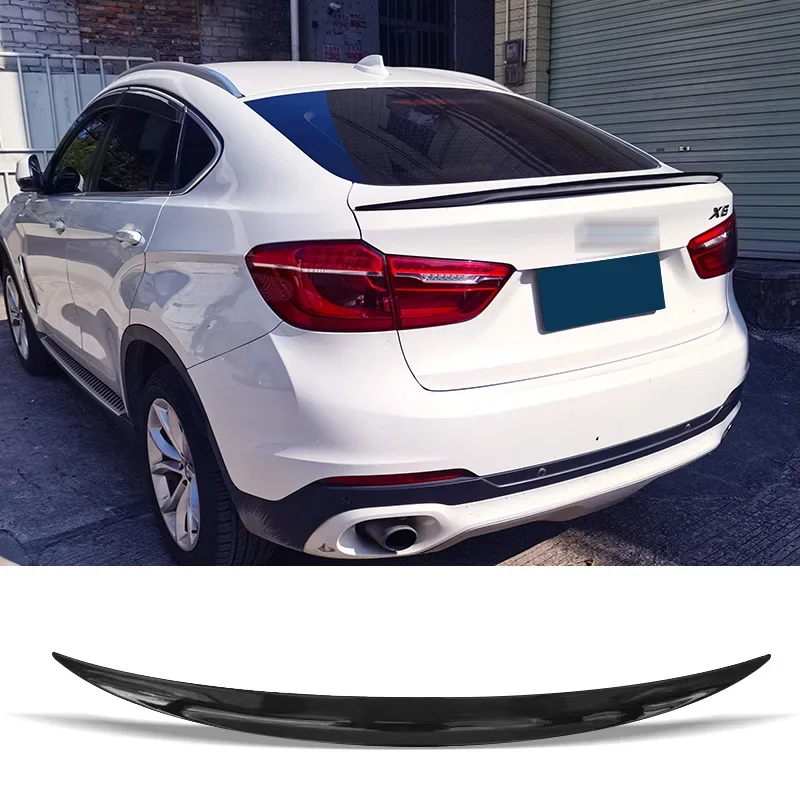 Carbon Paint Spoiler for BMW X6 F16 2015-2018 Ducktail Wing Glossy Black Car Rear Trunk ABS Material Refit Accessories