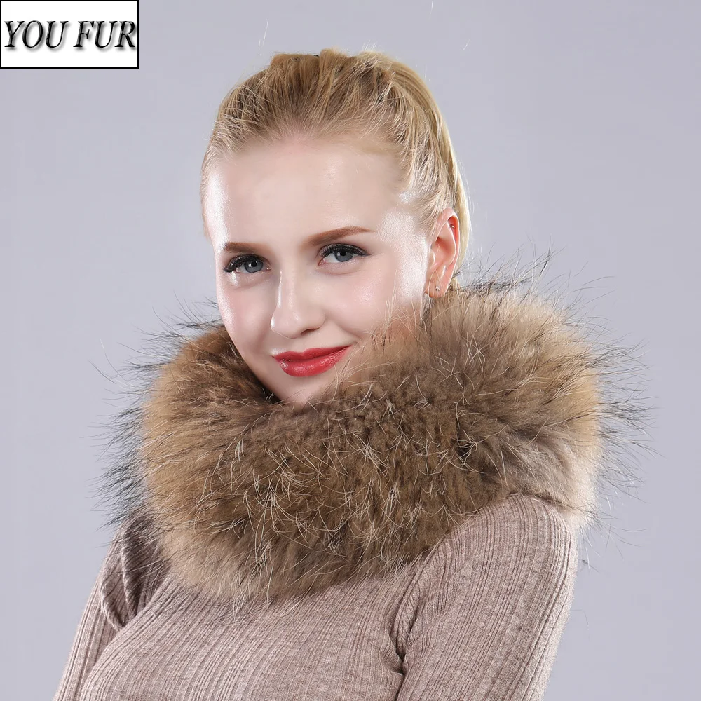 

Real Fox Fur Lady Scarf Women Natural Fox Fur Ring Scarves Winter Knitted Genuine Fox Fur Neckerchief Luxury Warm Fox Fur Scarf