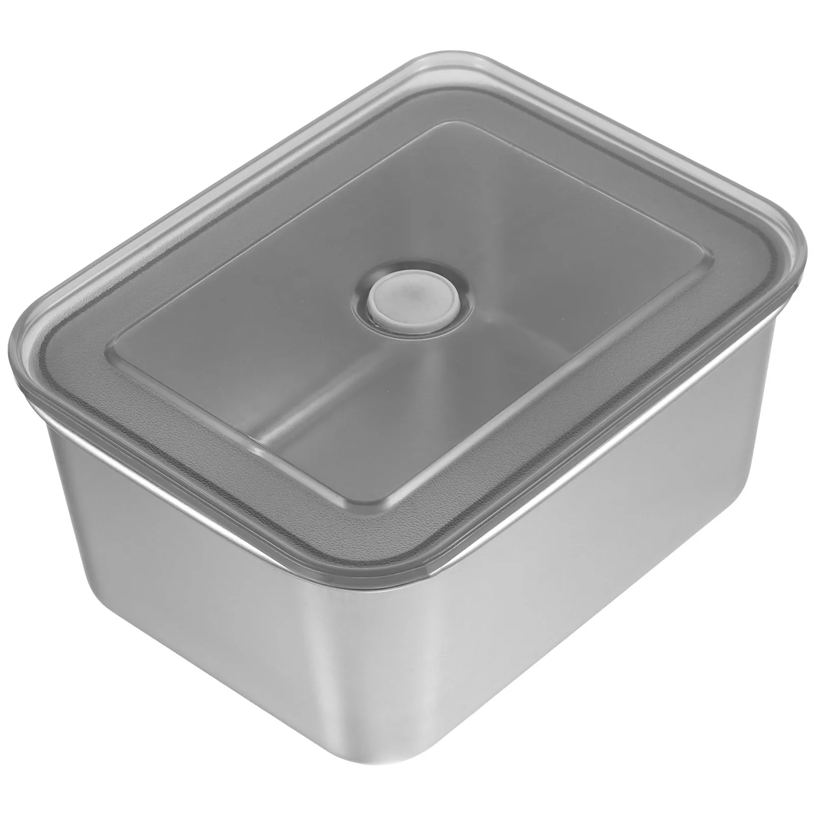 

Stainless Steel Food Container Silicone Storage Box Heat Cold Resistant Fridge Organizer Fresh-Keeping Case Lunch
