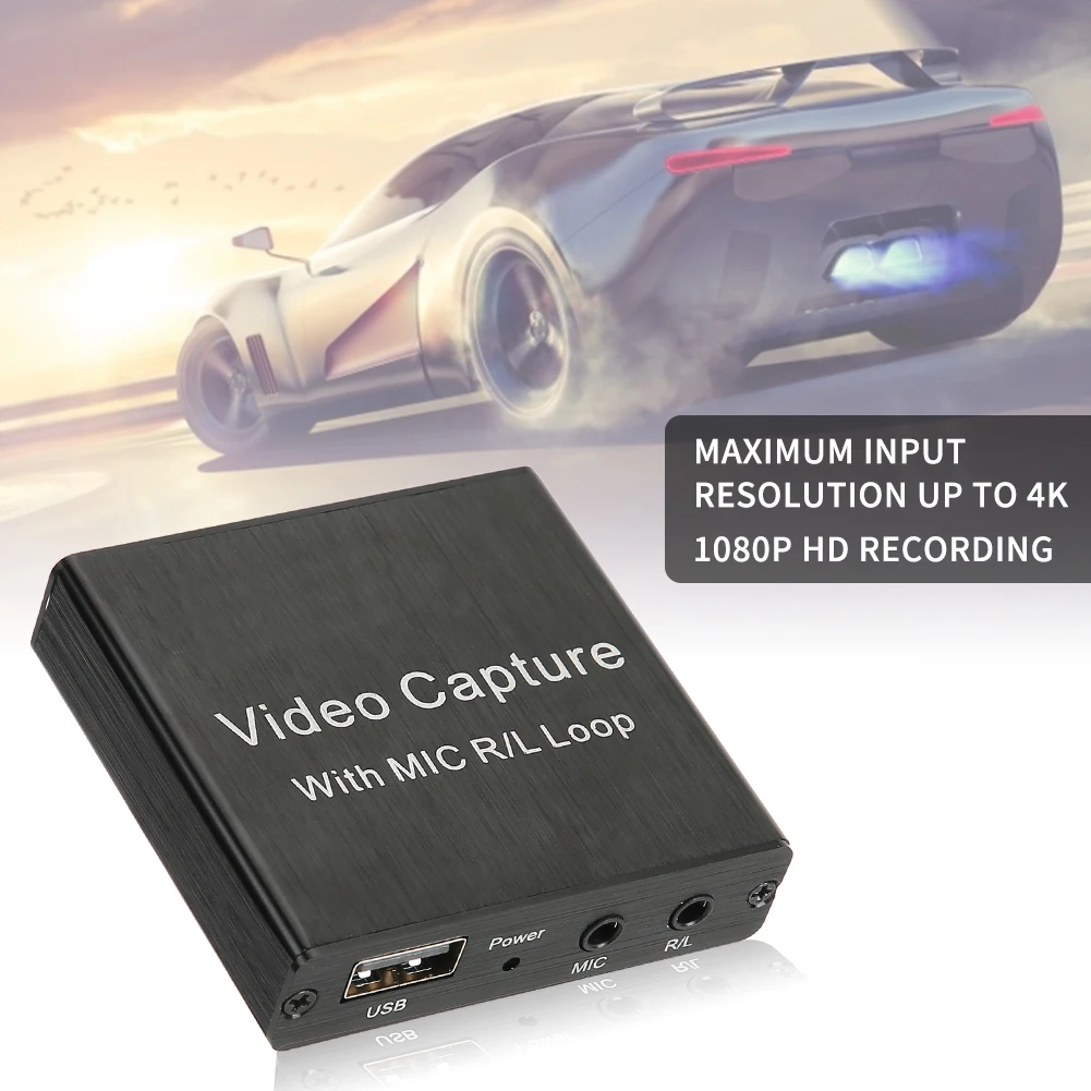 

Game Capture Card HD Video Capture Card Video Capture Card USB2.0 HDMI Loop&#8209 Out Support 4K Electronic Equipment 0.4A/5V