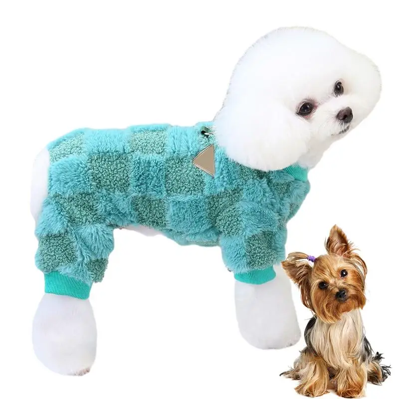 Dog Cold Weather Coats Four-Legged Fleece Jacket For Dogs With D Ring Warm Dog Jacket Pet Dog Clothes Small Dog Jacket Dog