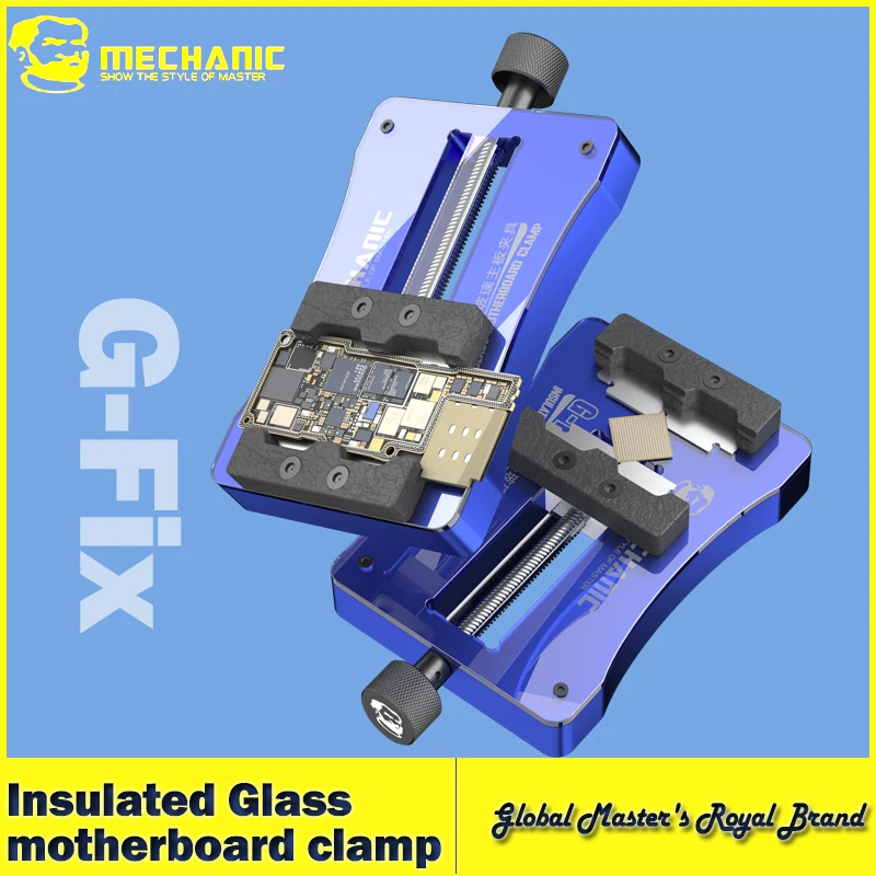 【MECHANIC】G-Fix Jig with Heat Resistant Tempered Glass Fixture PCB Board Mainboard CPU Chip IC Planting Tin Universal Clamp