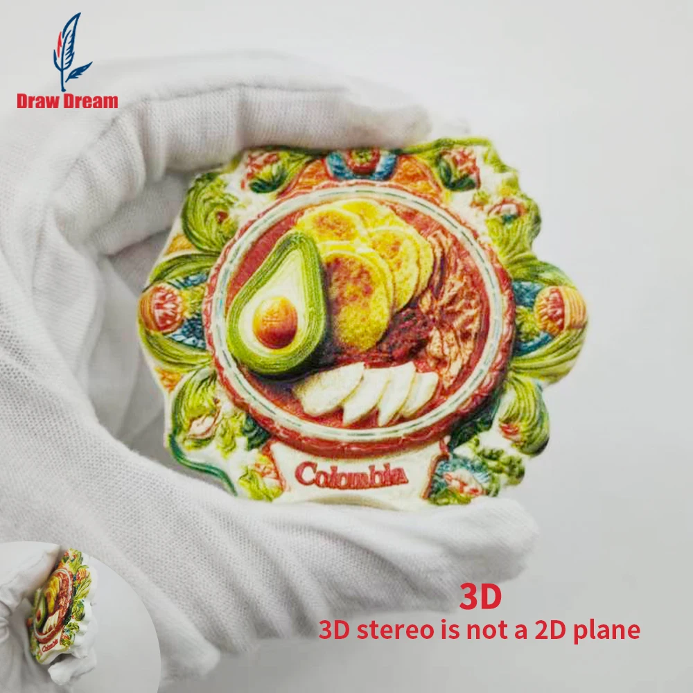 1Pc Colombia Fridge Magnet, World Travel Souvenir Collectible, Suitable for Home and Office Decoration, Personalized Exclusive Travel Souvenir Magnetic Fridge Magnet, Home Decor, Kitchen, Room, Office, Cabinet Crafts Gift, Holiday Souvenir, Exquisite Small Gift