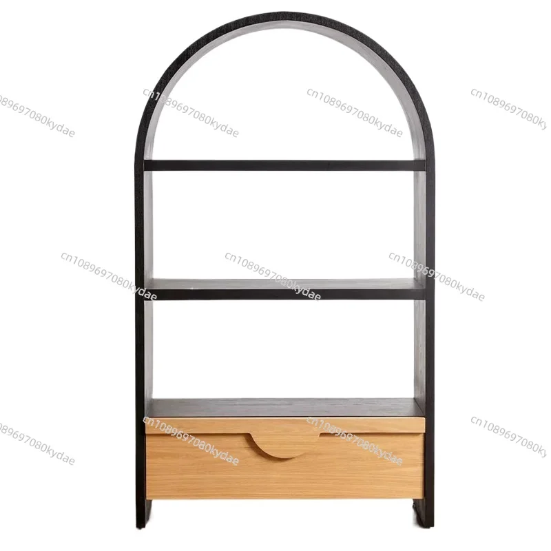 Display Shelves French Arched Bookshelves Vintage Nordic Wabi-sabi Style Storage Cabinets