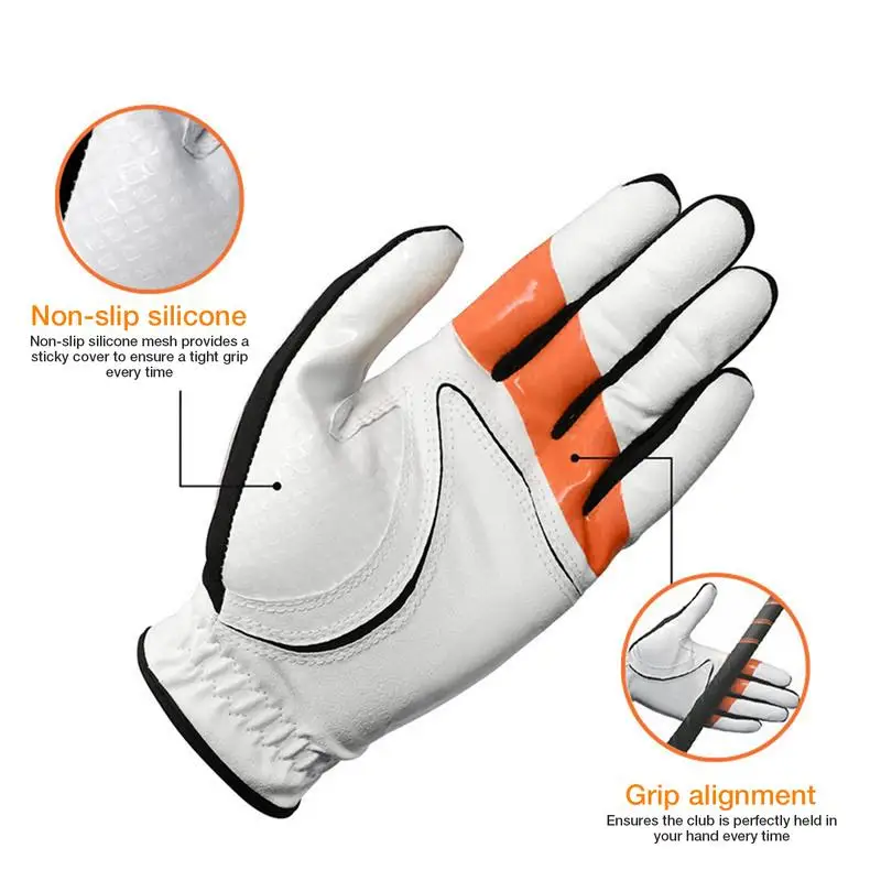 Mens Golf Gloves Left Hand Golf Grip Corrector Gloves Golf Chipping Correction Gloves Grip Trainer Gloves for Golf Golf Training