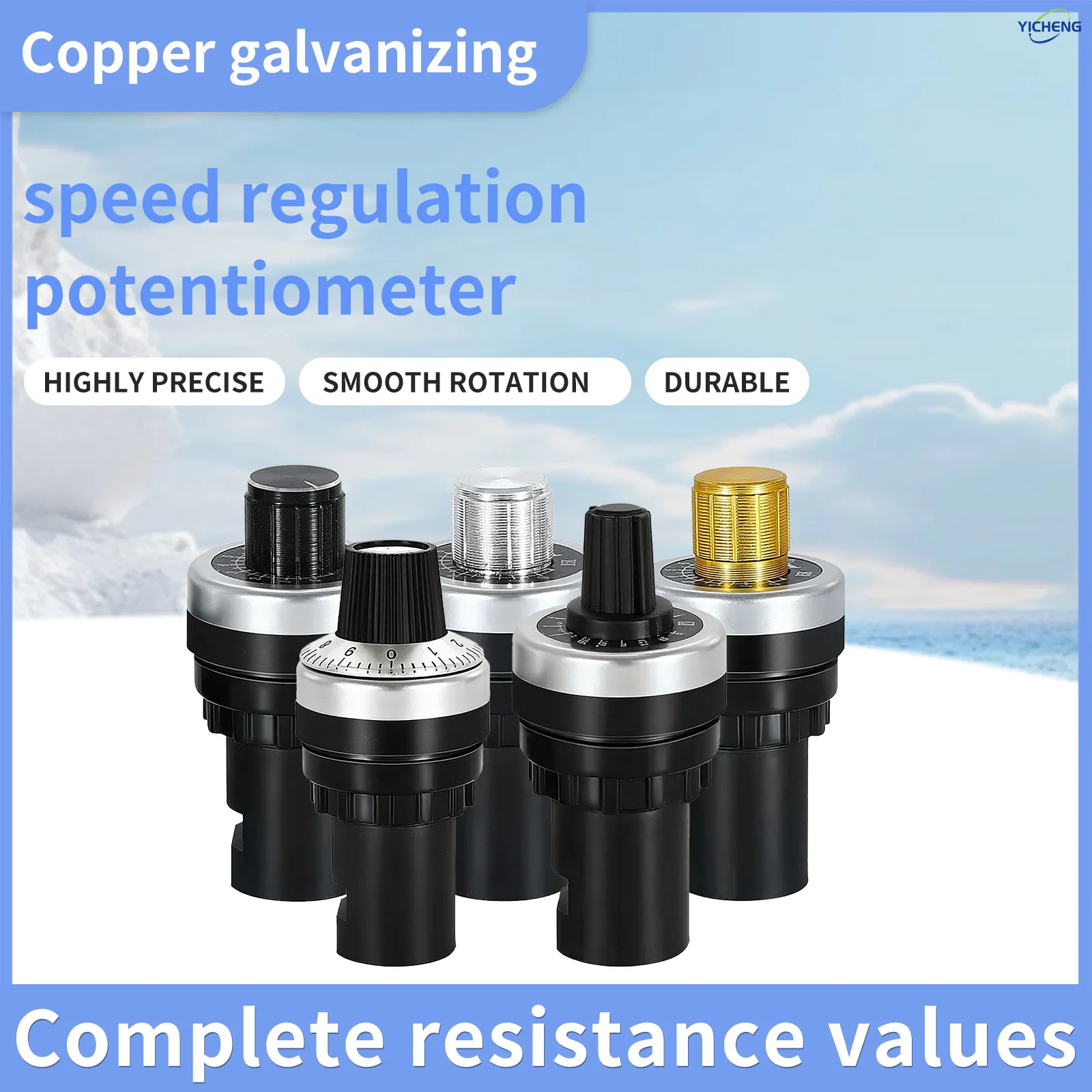 10Pcs 22mm 1K-500K Ohm Variable Speed Drive Potentiometer Rotary Potentiometer Inverter Converter,10k ohm potentiometer
