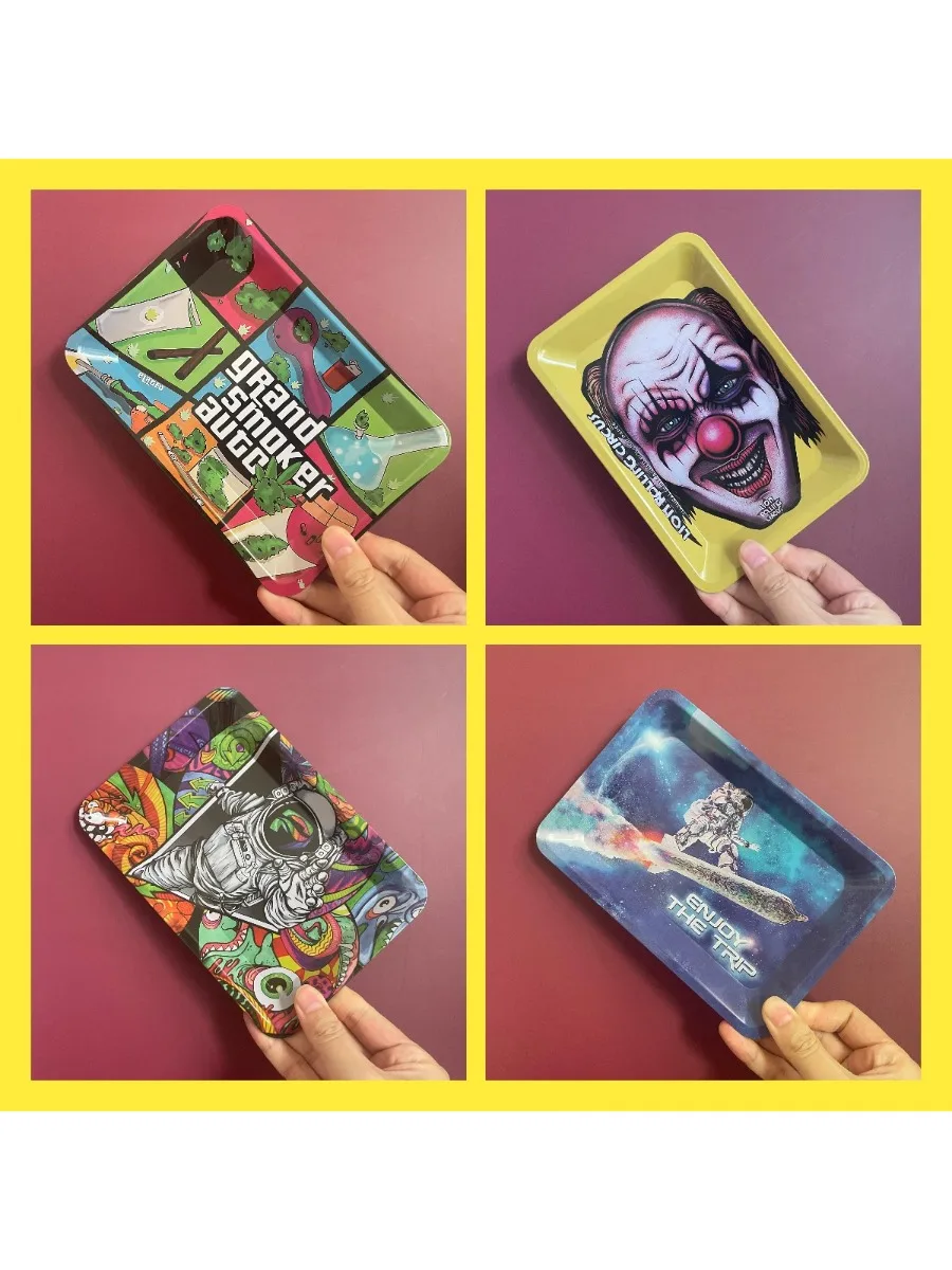 Puff Off A Metal Rolling Tray-18Cm*12.5Cm