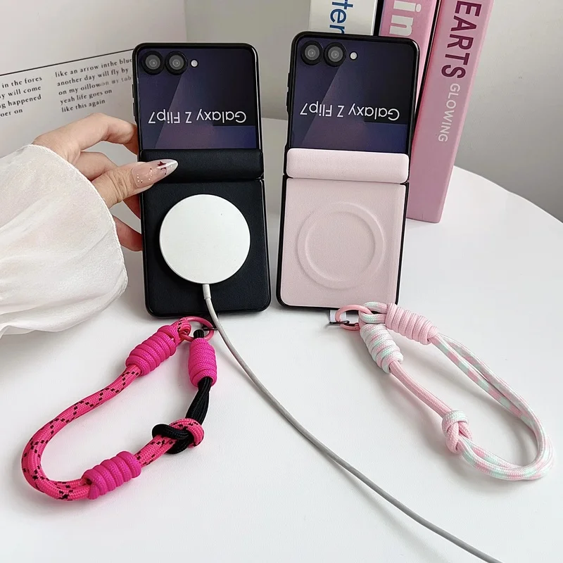 3 in 1 Detachable Love Stand Wrist Strap Magnetic Phone Case for Samsung Galaxy Flip7 Flip6 Z Flip 3 4 5 6 7FE Protective Cover - view 2