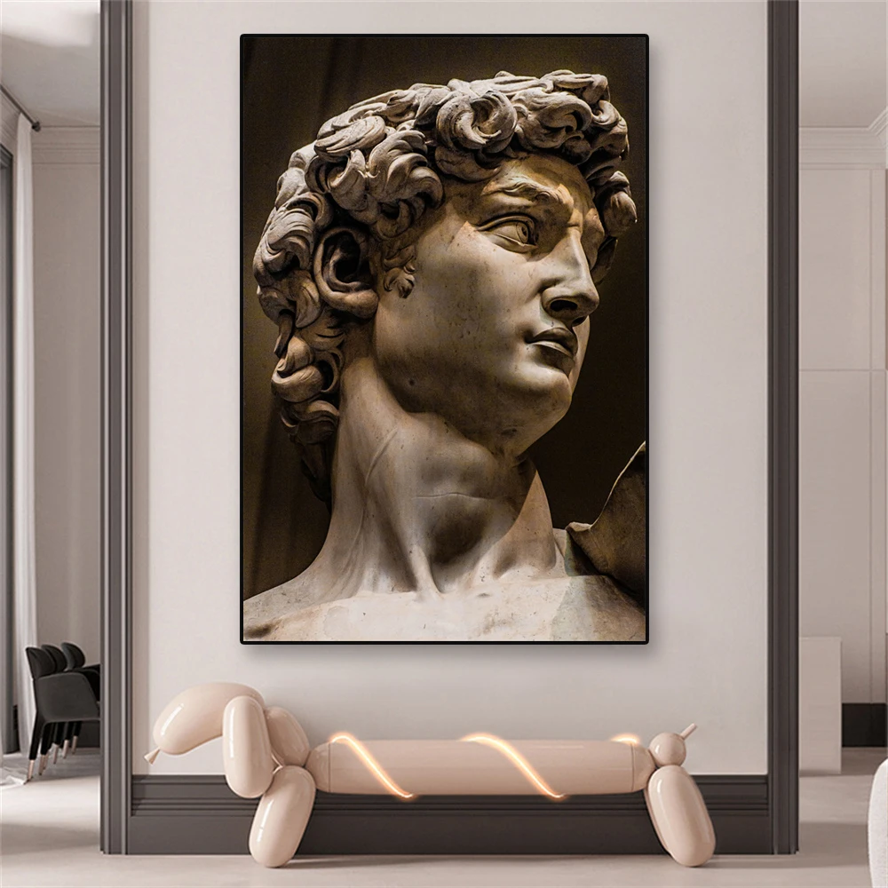 Modern Sculpture Poster Graffiti Art Prints Greek God Apollo David Canvas Painting Funny Wall Art Picture Gallery Home Decor