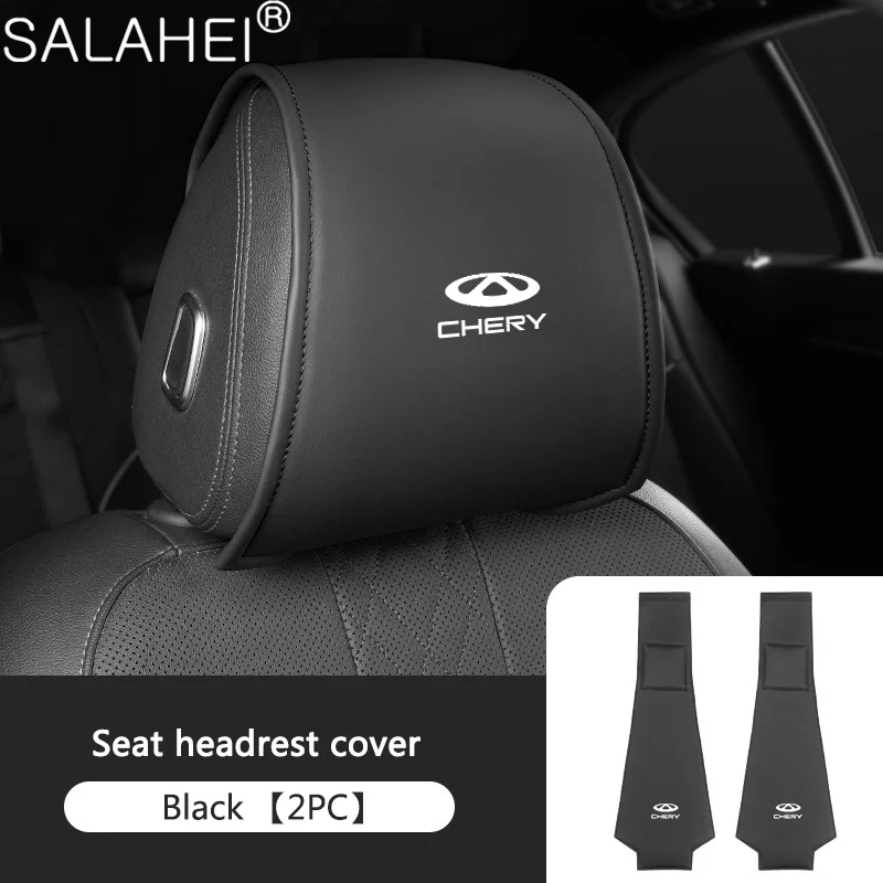 

2pcs Car Seat Headrest Protective Covers For Chery Tiggo 5 2 3 7 8 PRO 5X 3X QQ Fulwin Face Arrizo A1 A3 A5 T11 Amul Accessories