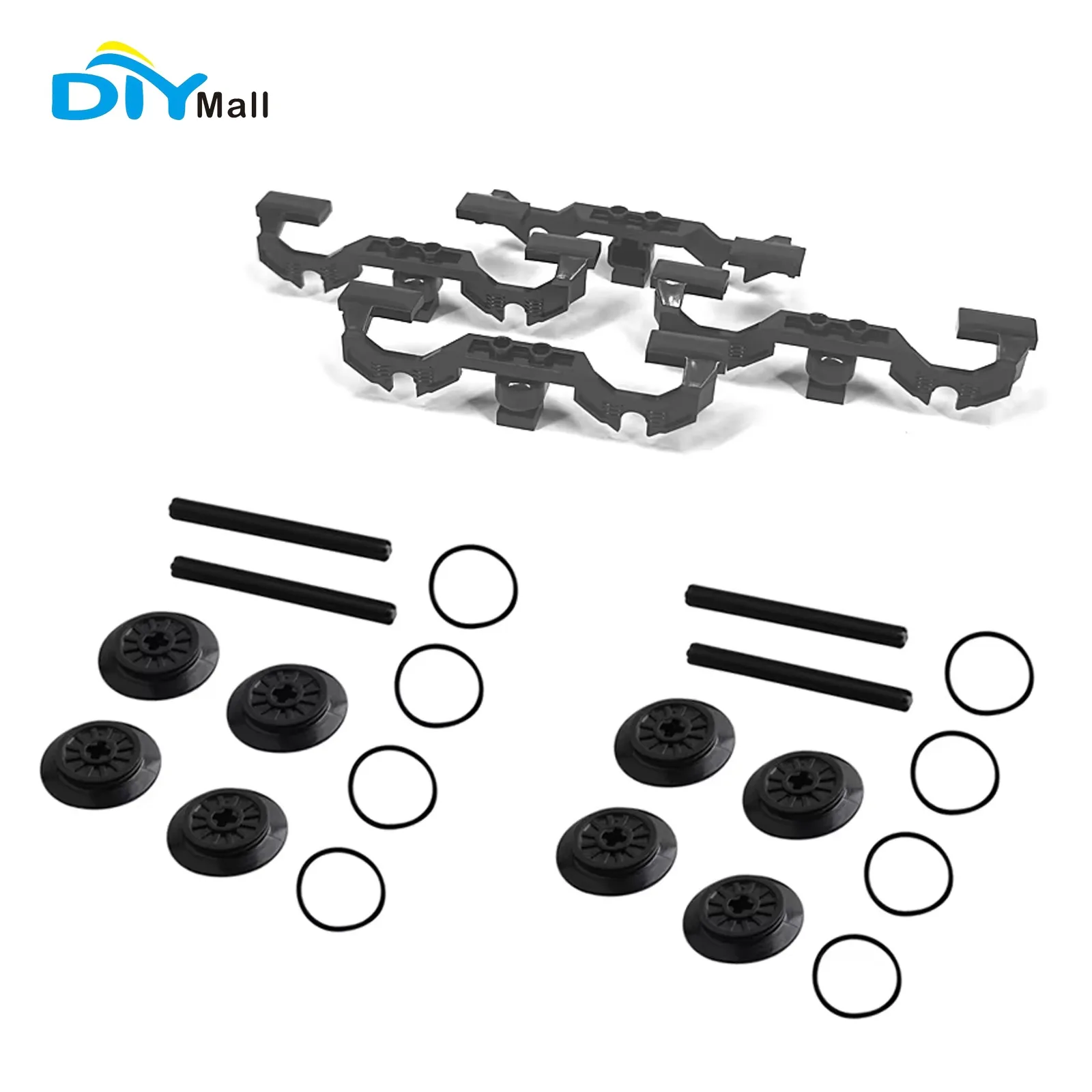 

MOC Train Wheel Frames +Wheels+ Axle Set 2871 57999 3706 High-Tech Building Blocks Train Motor Modified for 10254 City Train
