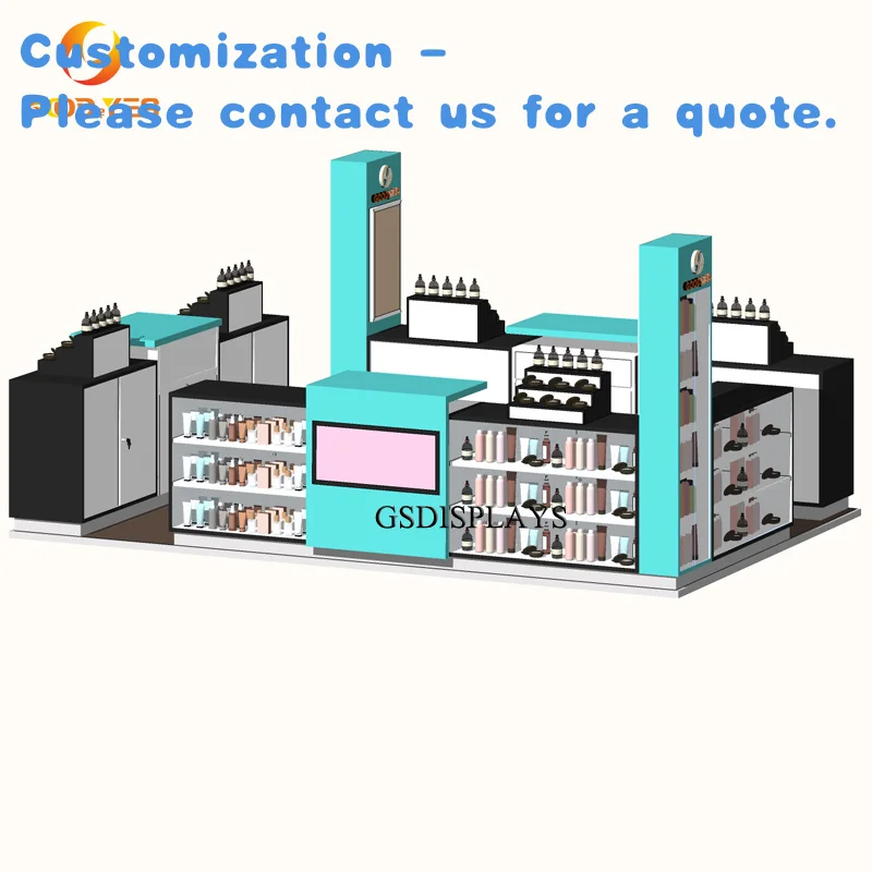 

custom.Modern and Stylish Metal Cosmetics Display Perfume Kiosks Retail Stores Simple and Sleek Display Ar