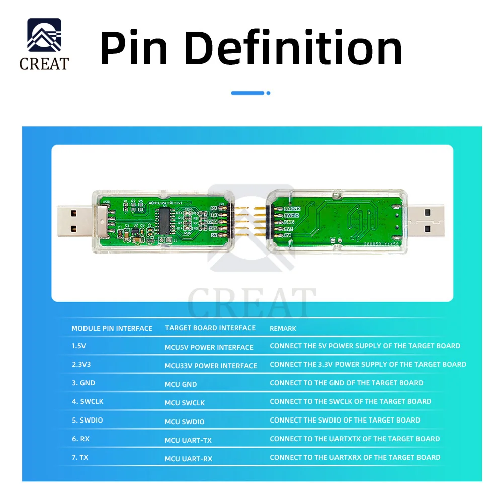 WCH-Link Download Debugger Risc-v Framework Mcu Online Debugging Swd Interface Chip Programming