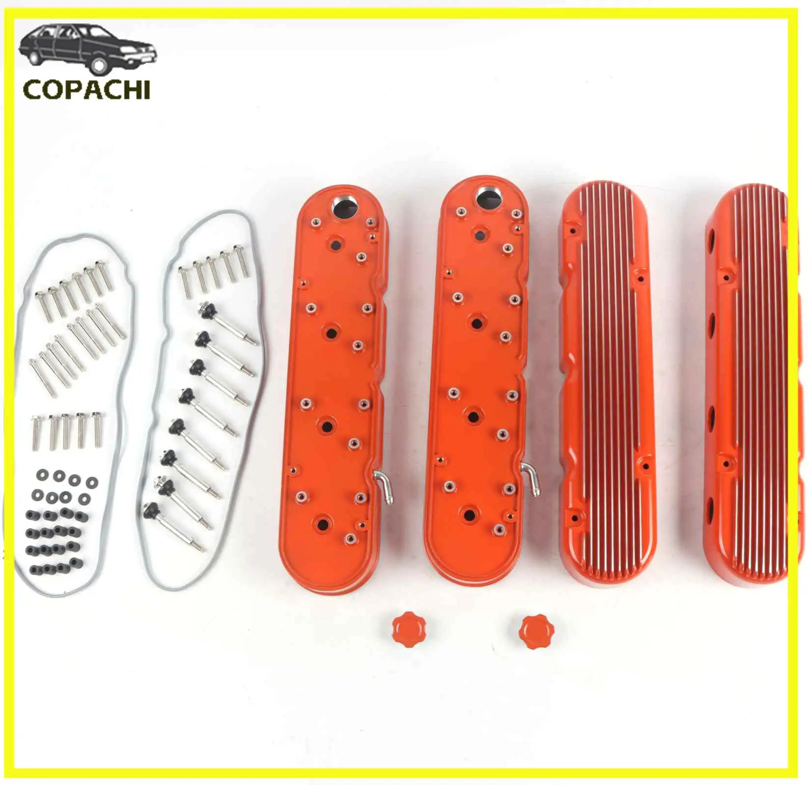 

2pcs Orange Valve Covers For LS Chevy LS1 LS2 LS3 LSX 241-183 241-183 12558948 410004 82628 140043K Engine Car Accessories Part