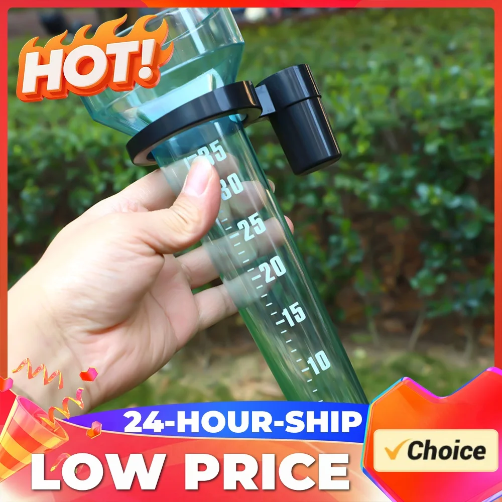 Plastic Rainfall Gauge with Holder Rain Meter Gauge with 35mm Capacity Easy To Install for Lawn Farm Garden Settings Outdoor Use