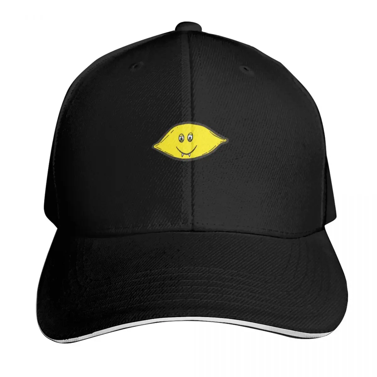 Dope Lemon Fangs Baseball Cap Quick Dry Performance Cotton Twill Breathable Contrast Two Tone Brim