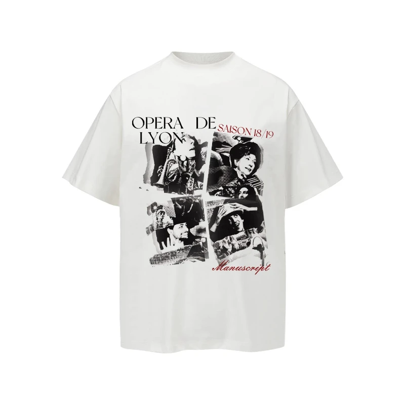 Aria Opera Print T-shirt with Digital Portrait Print, Cool Clean Fit, Sorona Short Sleeve