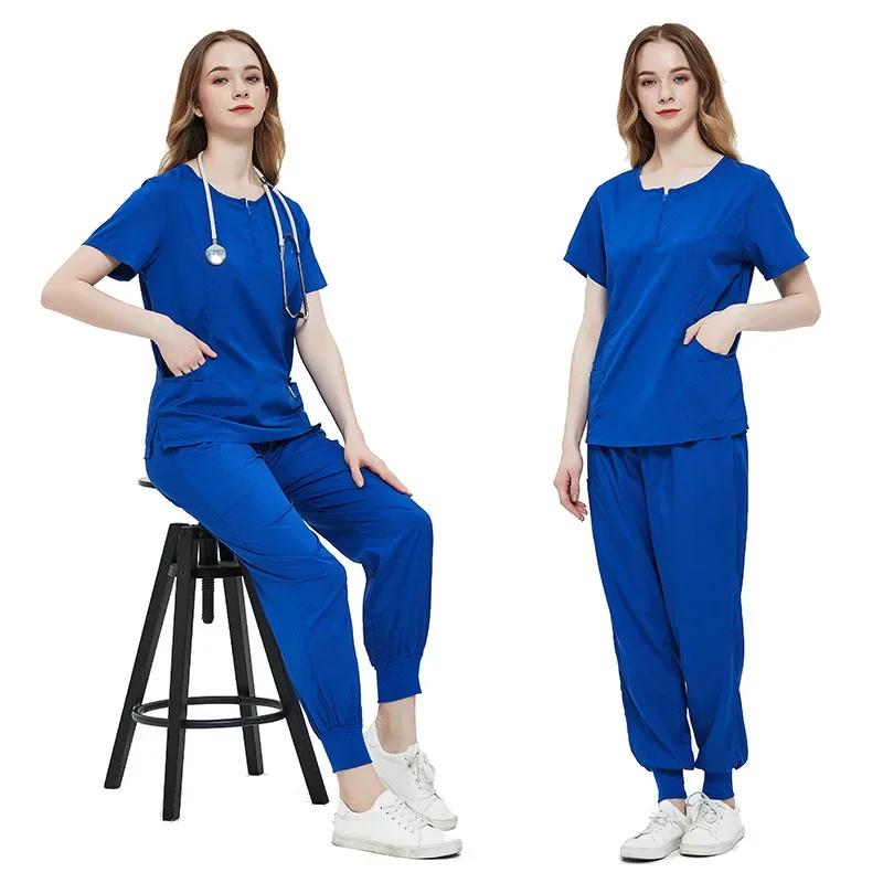 Doctor Nurse Surgical Gowns Female Split Hand Wash Suit Nursing Work Uniforms Stretchy Quick Dry Hospital Nurses Uniforms view 5