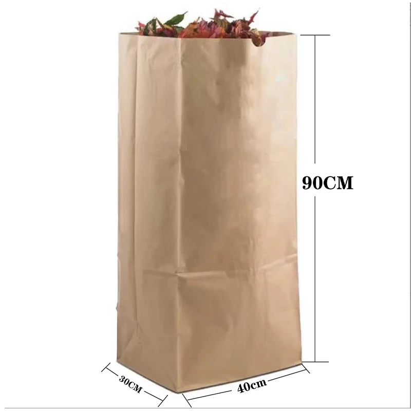 Grande saco de folha de papel kraft multicamadas ecologicamente correto, saco de folha de carvão de qualidade alimentar espessado de 25kg