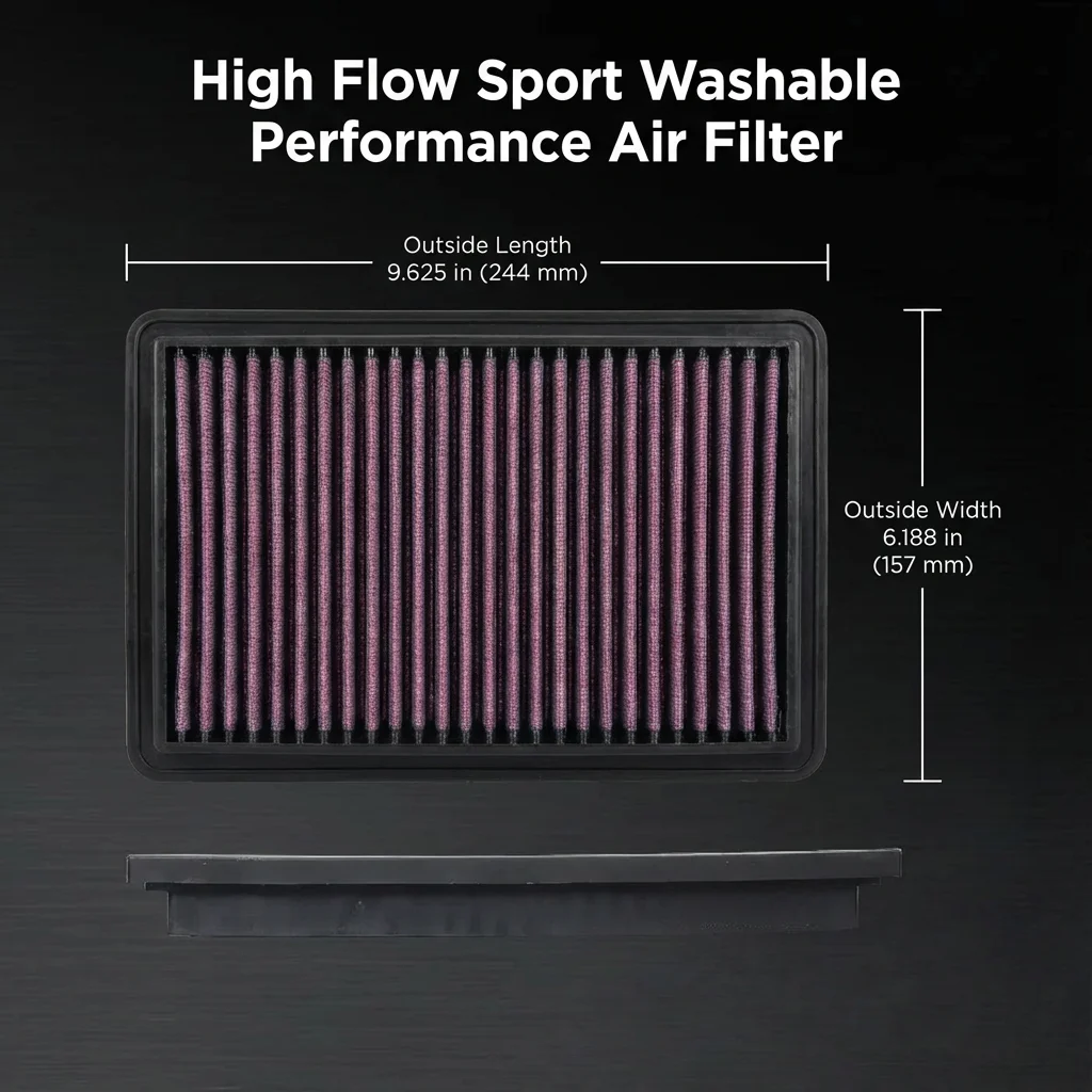 For Mazda 323 V BA VI BJ 1990-2004 1.3 1.5 1.6 1.8 1.9 2.0 Premacy CP 1999-2007 1.8 1.9 2.0 High Flow Sport Washable Air Filter