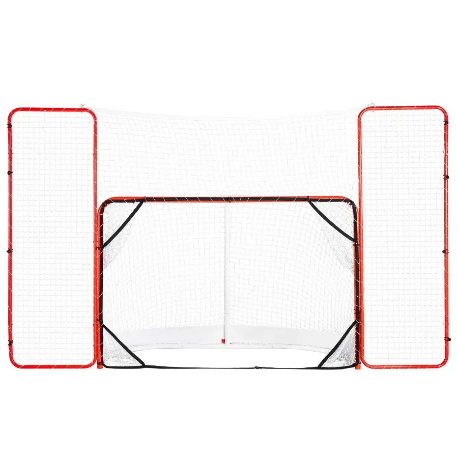 

Hockey Goal with Backstop and Targets Street Outdoor Steel Hockey Net 72